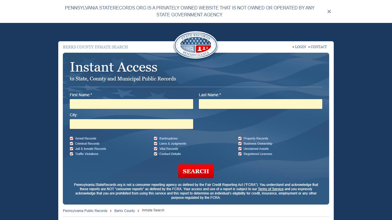 Berks County, Pennsylvania Inmate Search | StateRecords.org